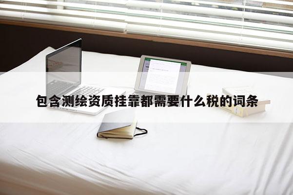 包含測(cè)繪資質(zhì)掛靠都需要什么稅的詞條